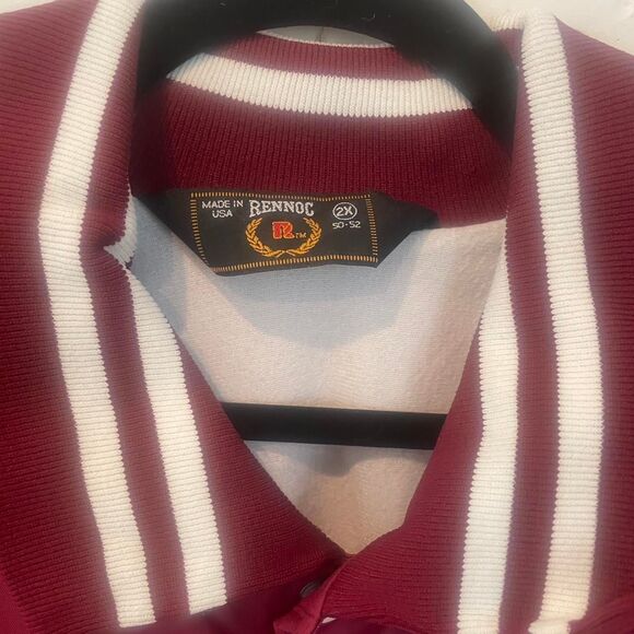 Rennoc Men's Burgundy and Red Jacket 2X - Picture 3 of 5